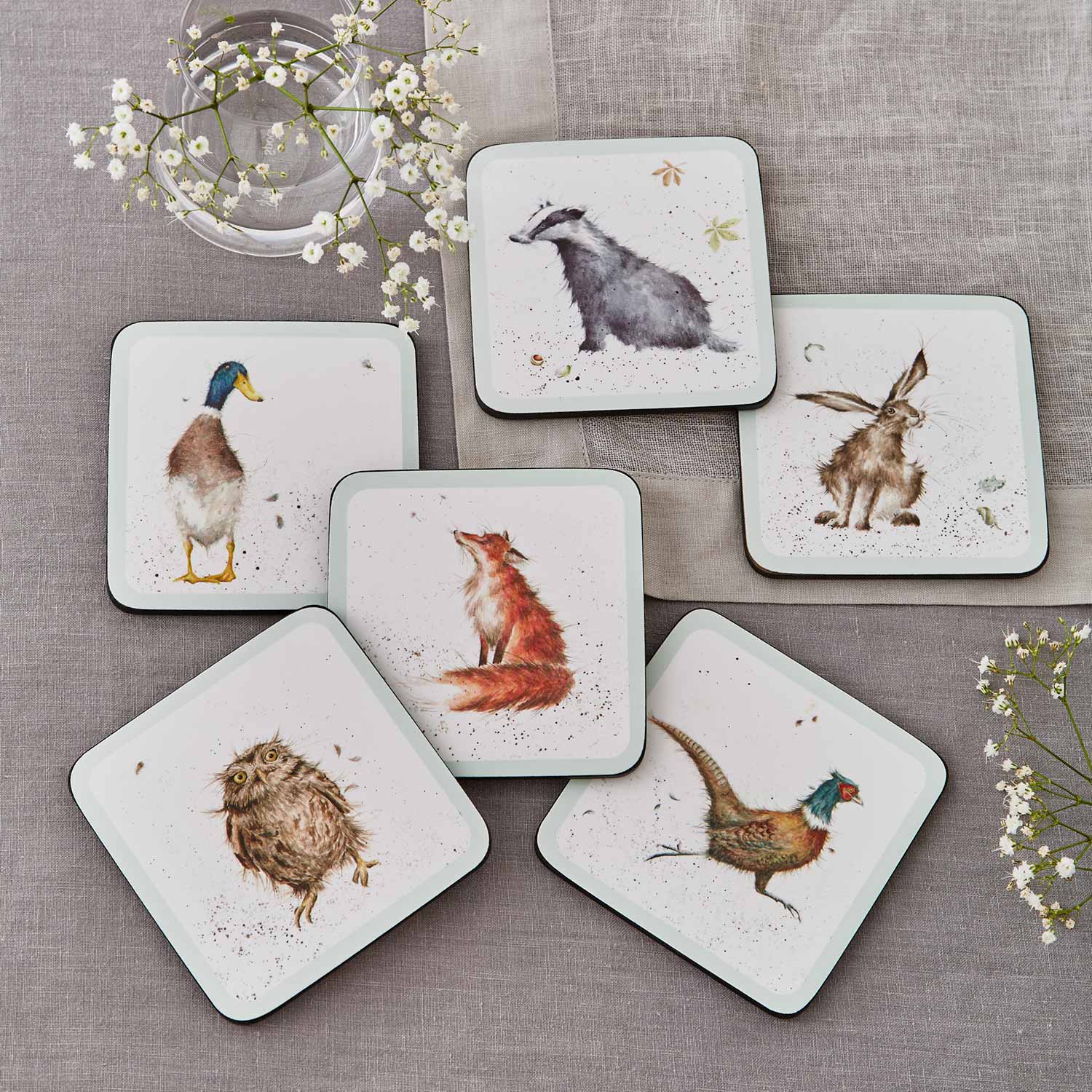 Wrendale Designs Set of 6 Coasters image number null